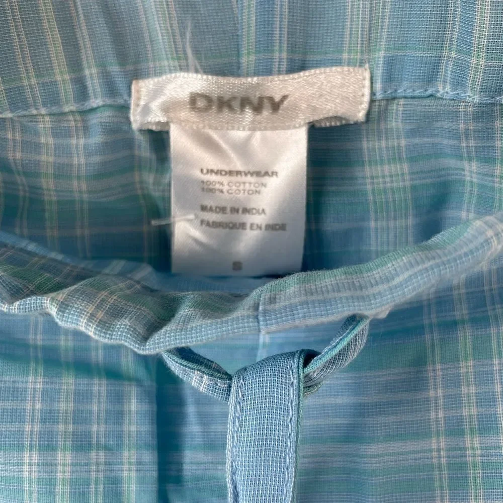 NWT DKNY Blue Mermaid Plaid Casual Pants Size S
